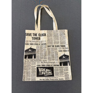 NWOT's "Save the Clock Tower" tote bag from Back to the Future: The Musical